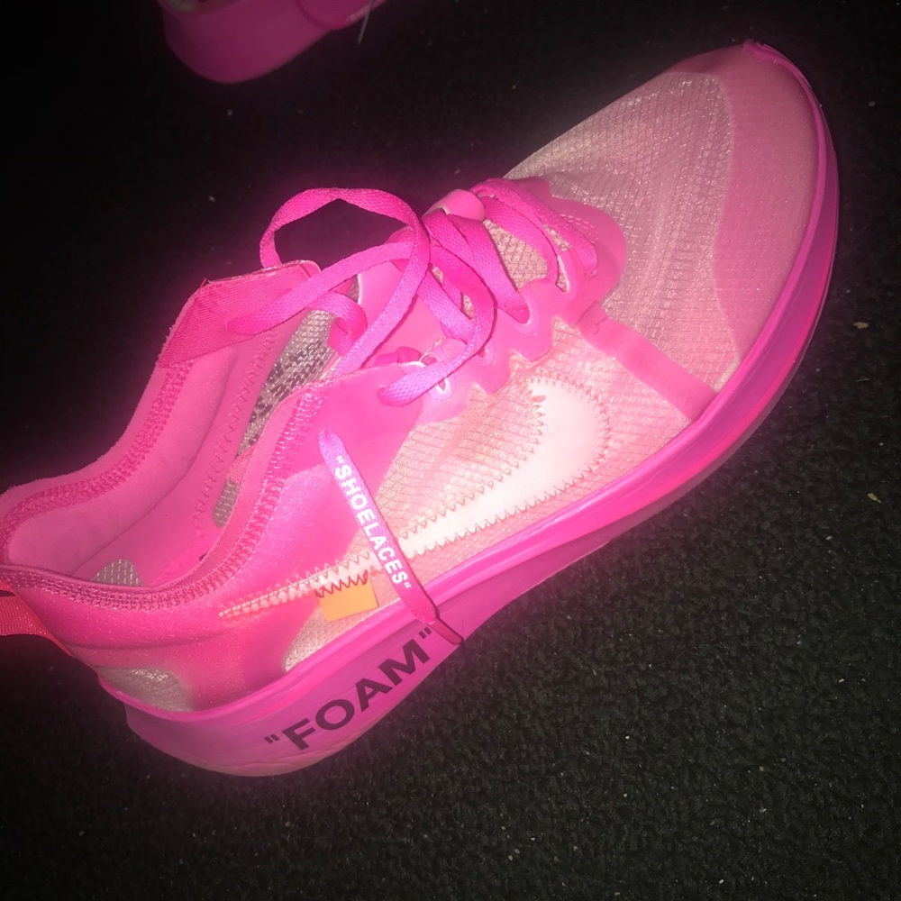 Off white nike zoom fly pink tulip